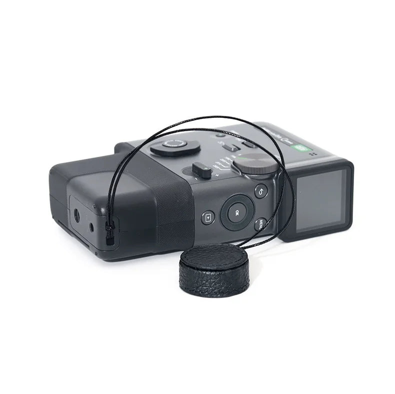 Leather Lens Cap for Instax Mini EVO | Foam Padded & Lanyard