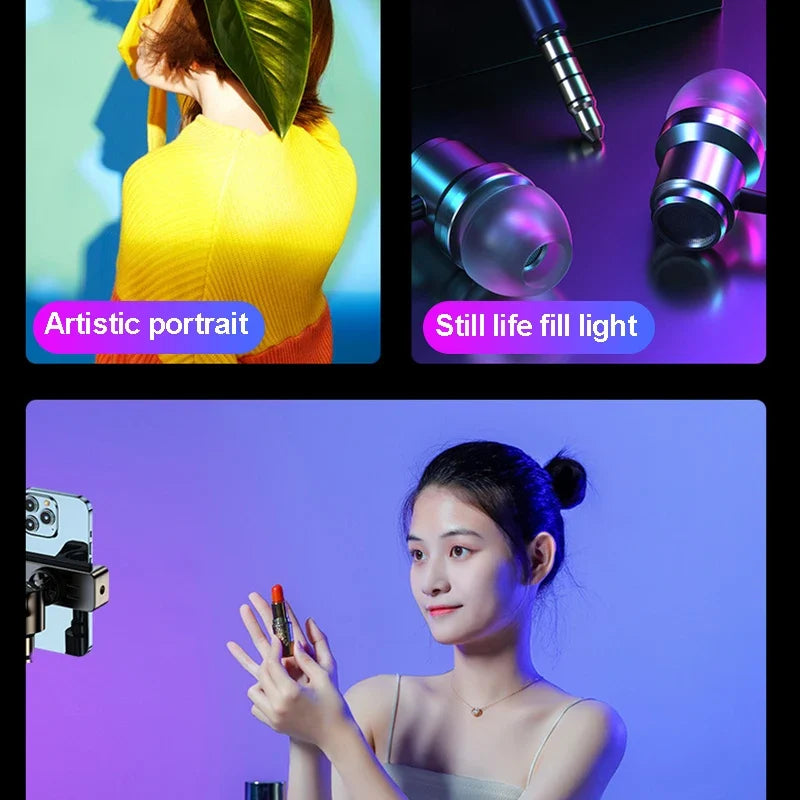 Led Photography Lighting Light Ring Tripod Rechargeable Selfie Lamp