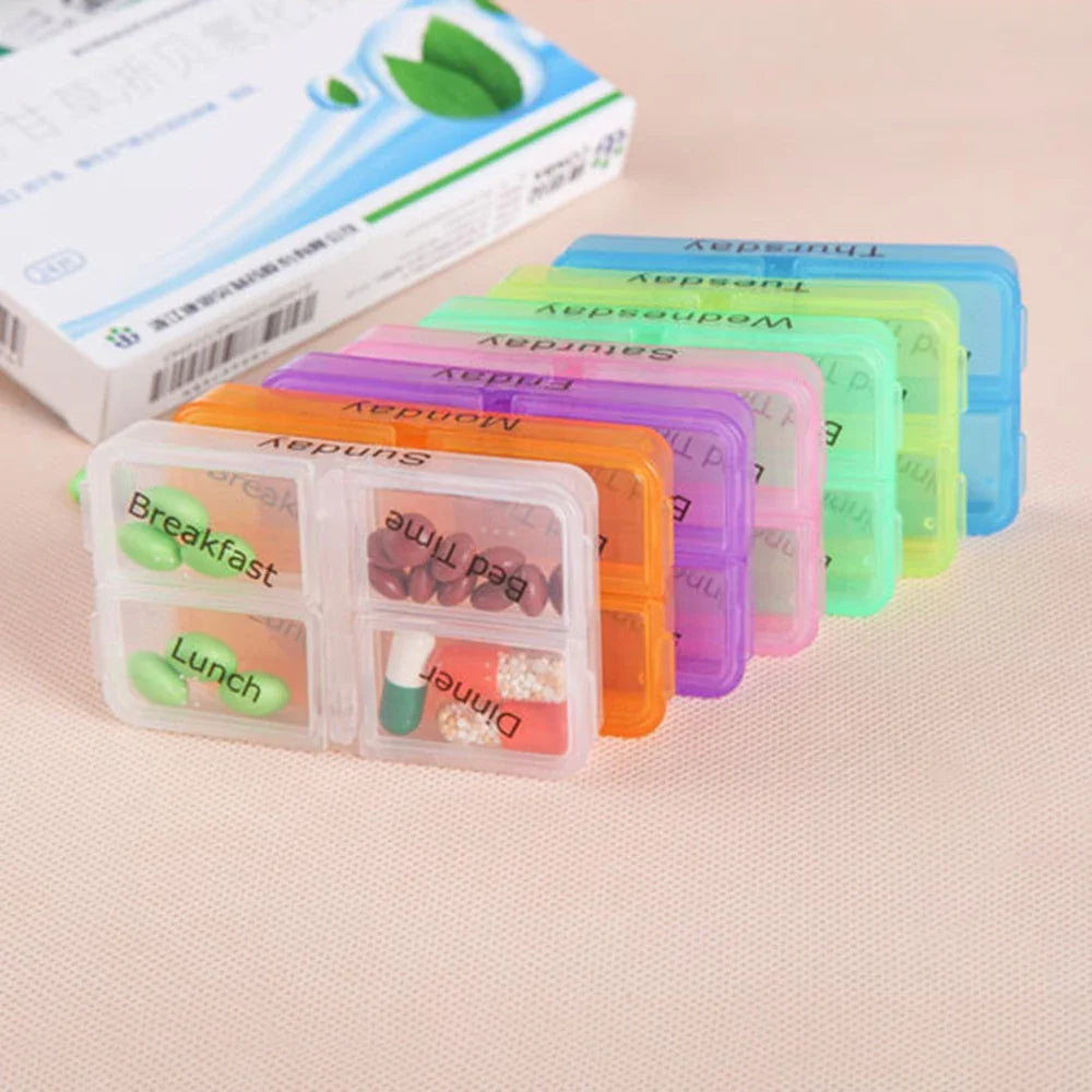 28 Compartment Plastic Medicine Box Drawer Organizer Home Health Care