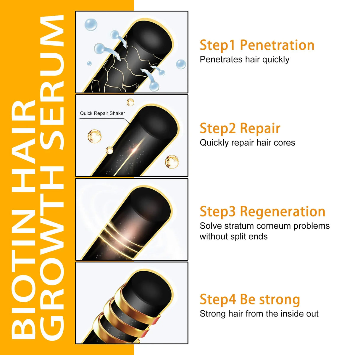 Biotin Hair Care Spray Nourish Scalp Follicle Reduce Loss Stabiliz
