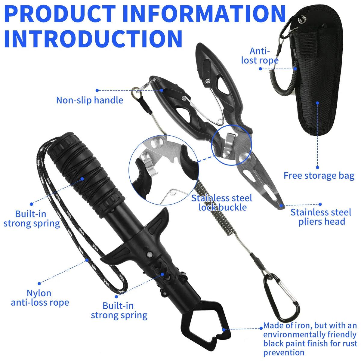 Fishing Pliers & Gripper Set – Multi-Function Hook Remover