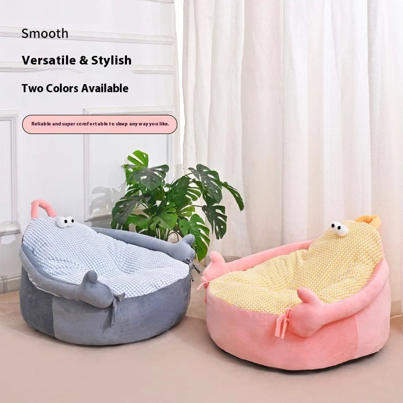 Autumn Winter Dog Cat Beds Cartoon-shaped Sofa Large-eye Pet Bed