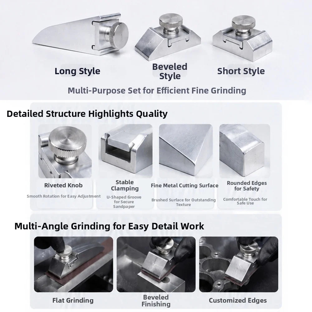 Aluminum Alloy Sandpaper Holder & Sanding Block Stand