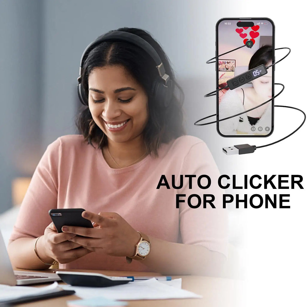 USB Auto Phone Screen Clicker – Silent Tapper for Games & Streams