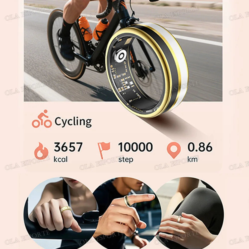 Bluetooth Smart Ring – Heart Rate, SpO₂ & Sleep Tracker