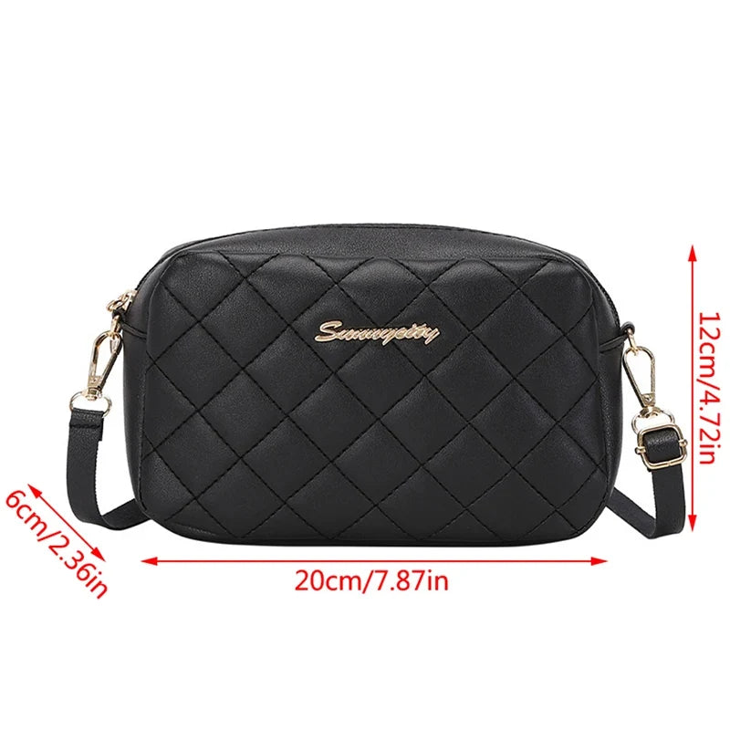 Women's Tassel Crossbody Bag – Quilted PU Leather Shoulder Bag