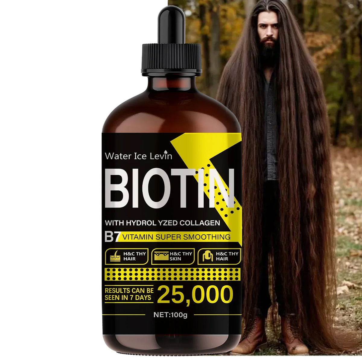 Biotin Hair Oil with Collagen & Vitamin E – Adds Shine, Unisex