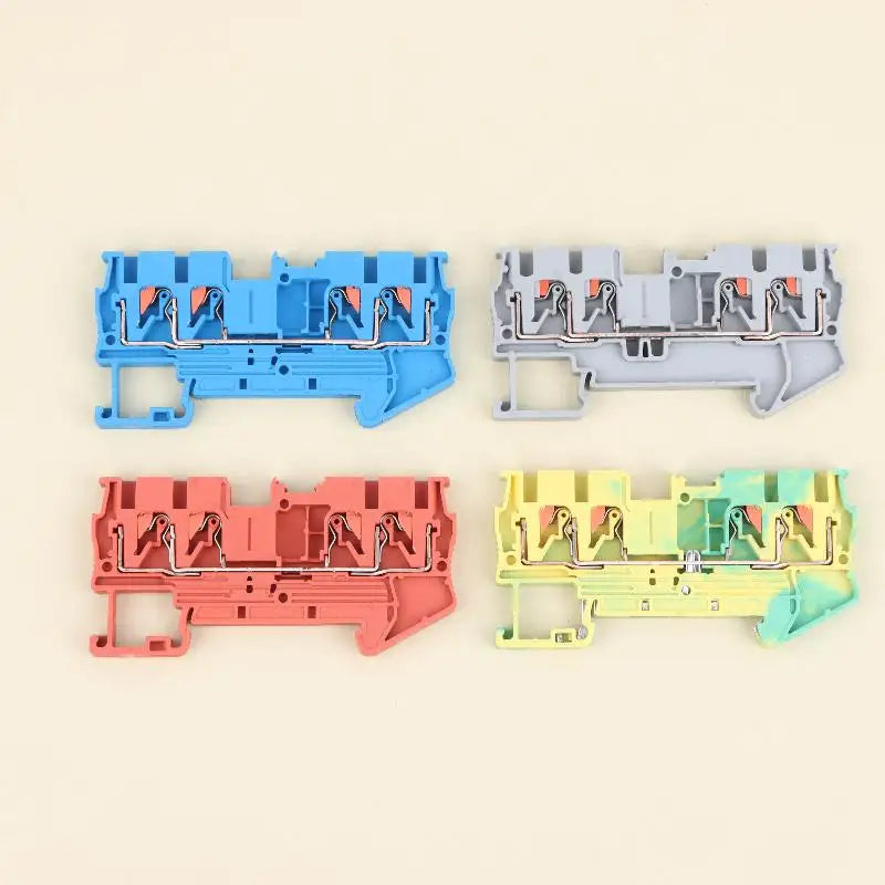 5-Pack PT2.5 QUATTRO Screwless Push-In Spring Terminal Block