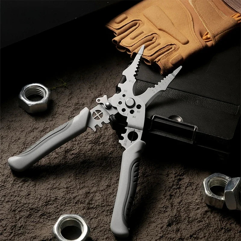 Wire Stripper Cable Cutter Pliers – Non-Slip Metal DIY Tool