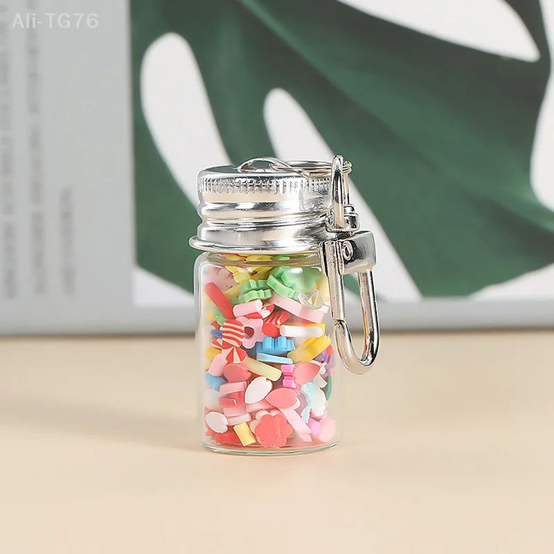Glass Keychain Storage Bottle 7/10ml | Mini Portable Jar