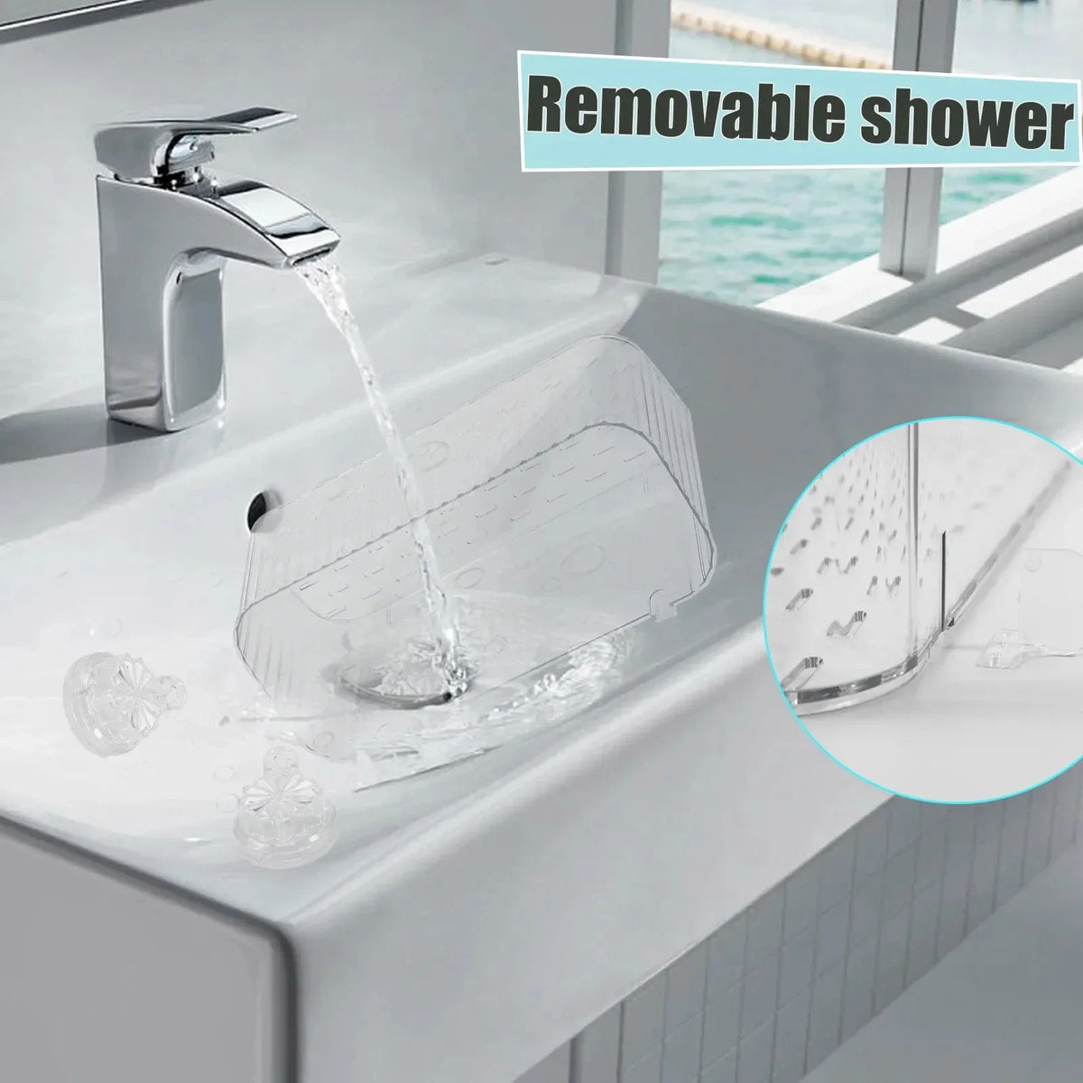 Suction Cup Shower Caddy Shelf – No Drill Wall Organizer