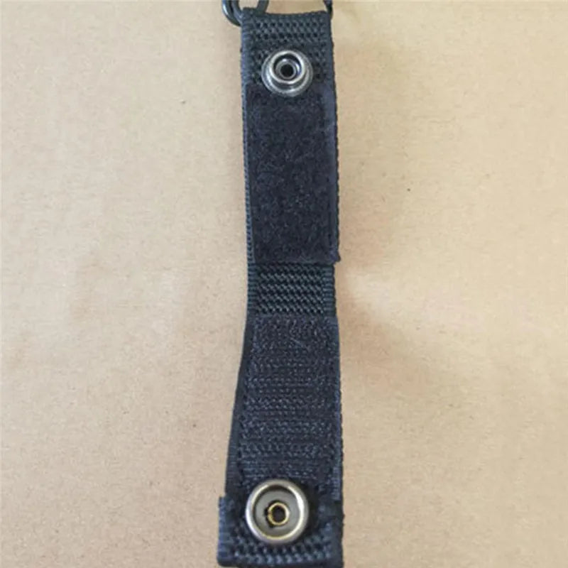 Tactical Spring Lanyard Steel Wire Core Anti Lost Keychain Outdoor