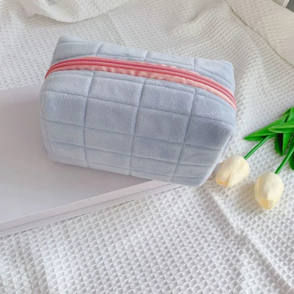 Cute Plush Velvet Makeup Bag | Portable Travel Cosmetic Pouch