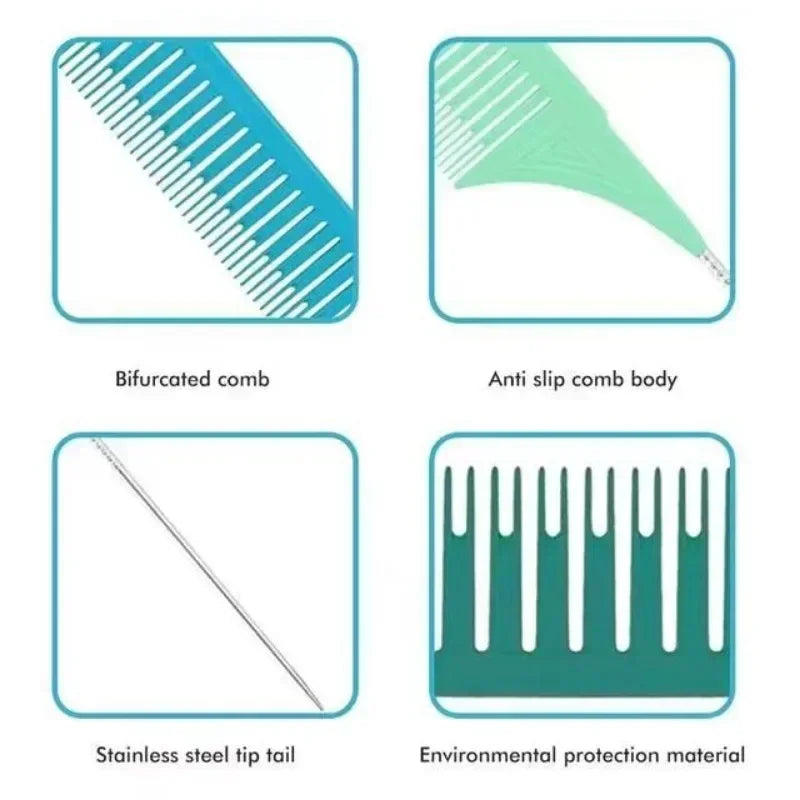 3-Piece Hair Coloring Comb Set – Highlighting & Dyeing Tool