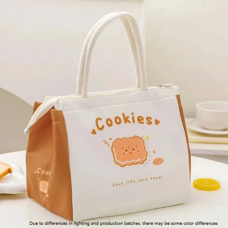 Cute Thermal Lunch Bag – Large Insulated Tote for Women & Kids