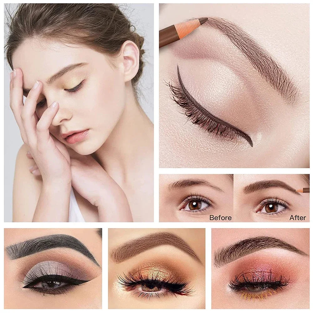 5-Piece Microblading Eyebrow Pencil Set – Waterproof Brow Pen