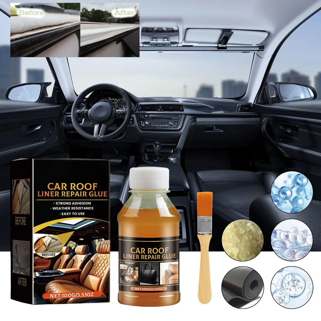 Car Headliner Repair Glue – Fabric, Leather & Roof Liner Fix