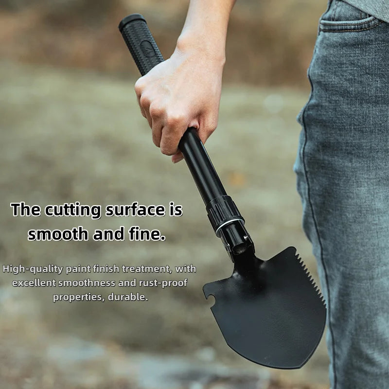 Foldable Camping Shovel – Multifunctional Stainless Steel Tool