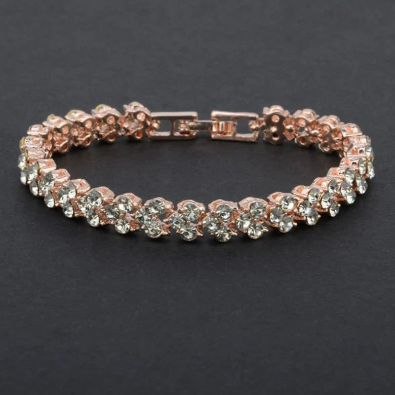 Crystal Magnetic Charm Bracelet – Gold Chain Jewelry for Women