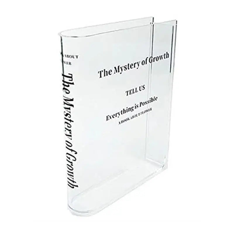 Clear Book Vase Aesthetic Acrylic Unique Flower Cute Bookshelf Decor