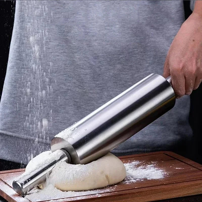 Stainless Steel Rolling Pin – Non-Stick Baking Dough Roller