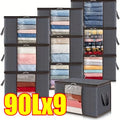 6-Pack Oversized Foldable Storage Bags | Zipper & Clear Window