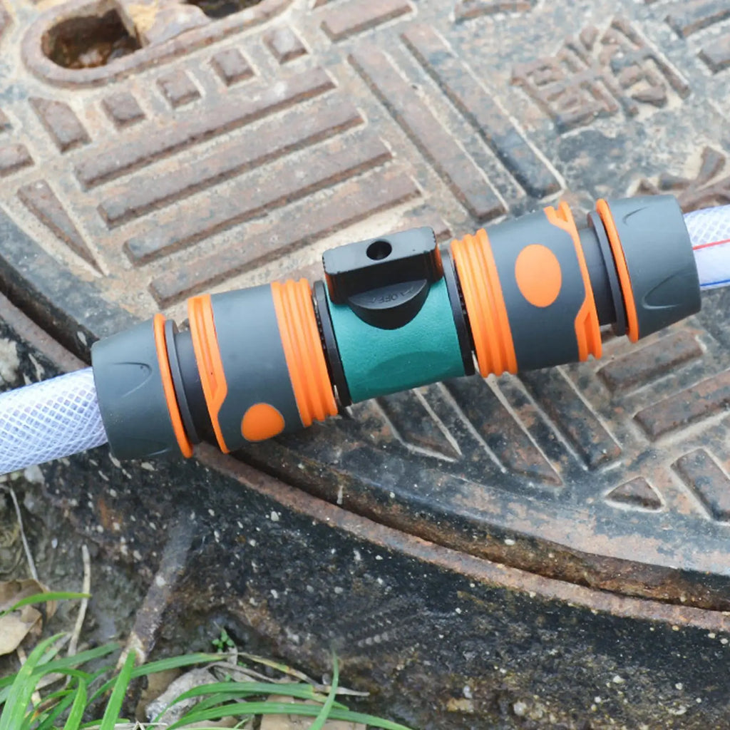 2 Way Garden Hose Splitter Connector Faucet Watering Shut Off