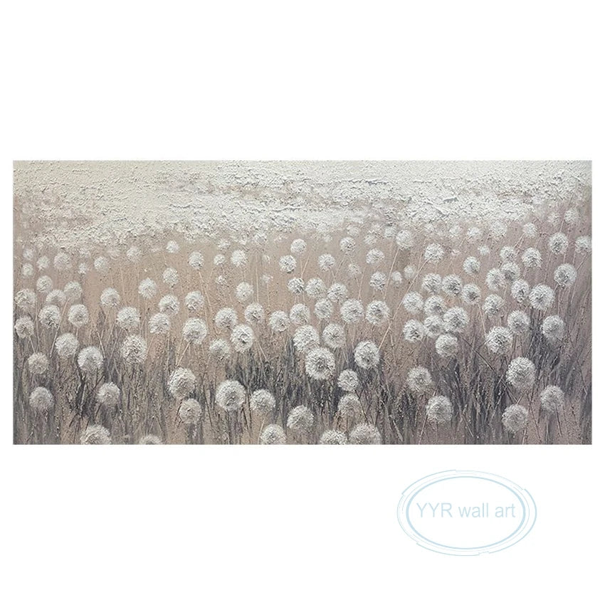 Abstract Edelweiss Hand-Painted Oil Painting Canvas Wall Art