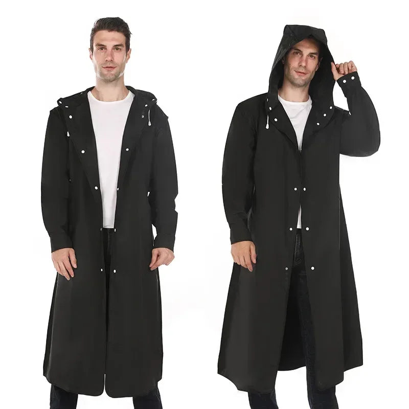 Waterproof EVA Rain Poncho – Unisex Hiking & Outdoor Raincoat