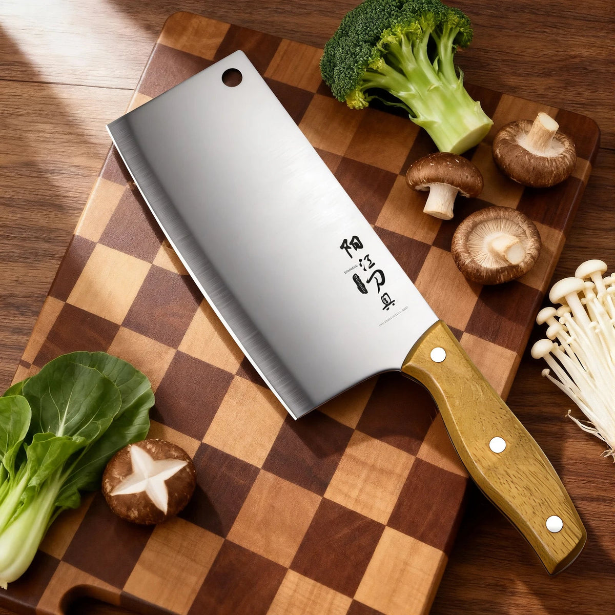 PLYS Chef Knife – Stainless Steel & Wood Handle | 17.5cm