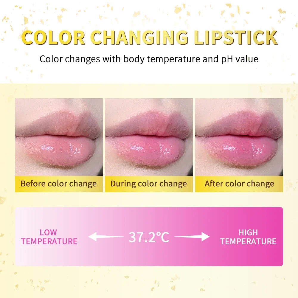 24K Gold Color Changing Lip Balm & Lipstick 2-in-1 Balm