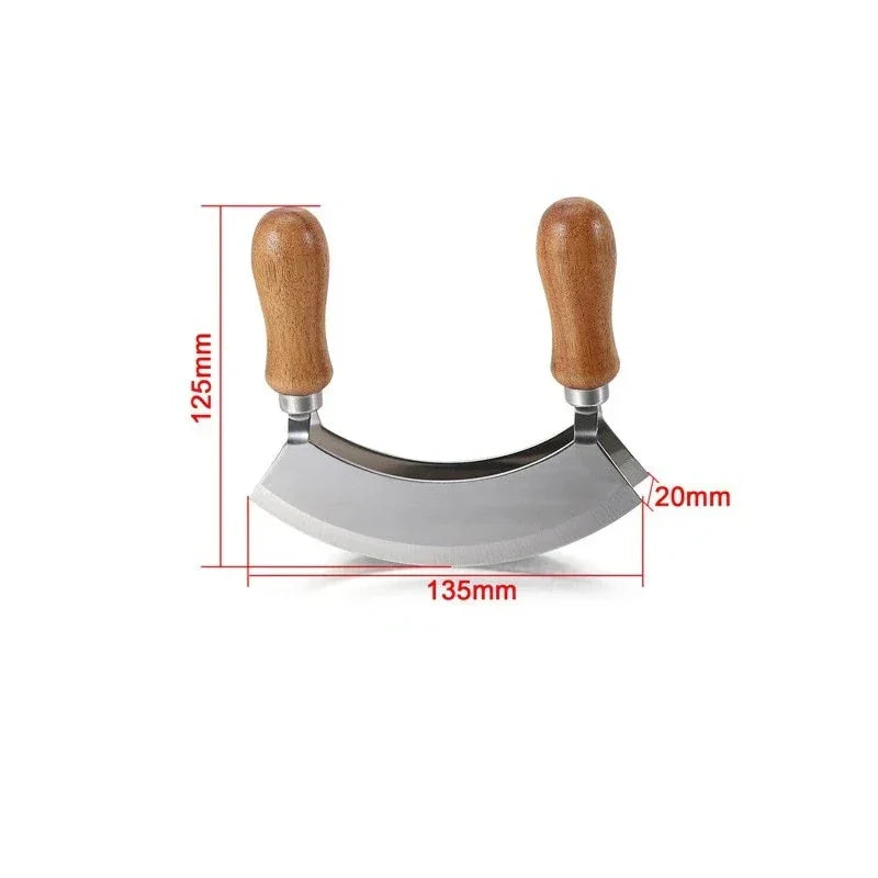 Wood Handle Double-Sided Cheese & Vegetable Cutter