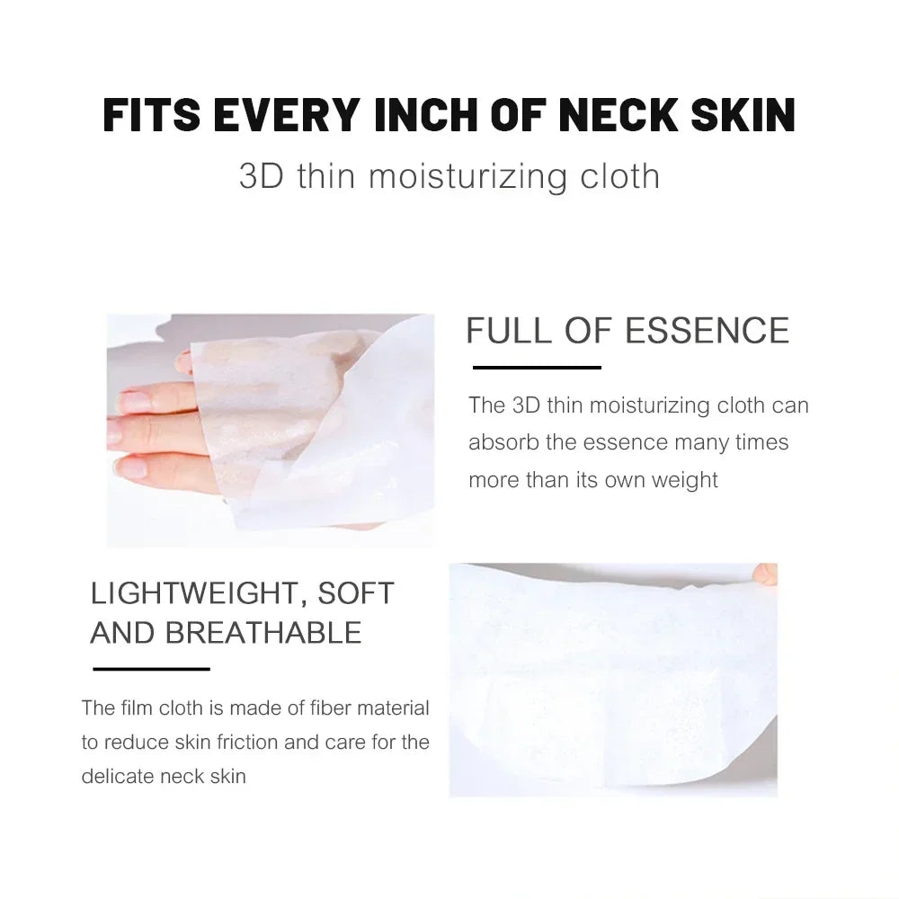 BIOAOUA Goat Milk & Six Peptide Firming Neck Mask – 5 Pack