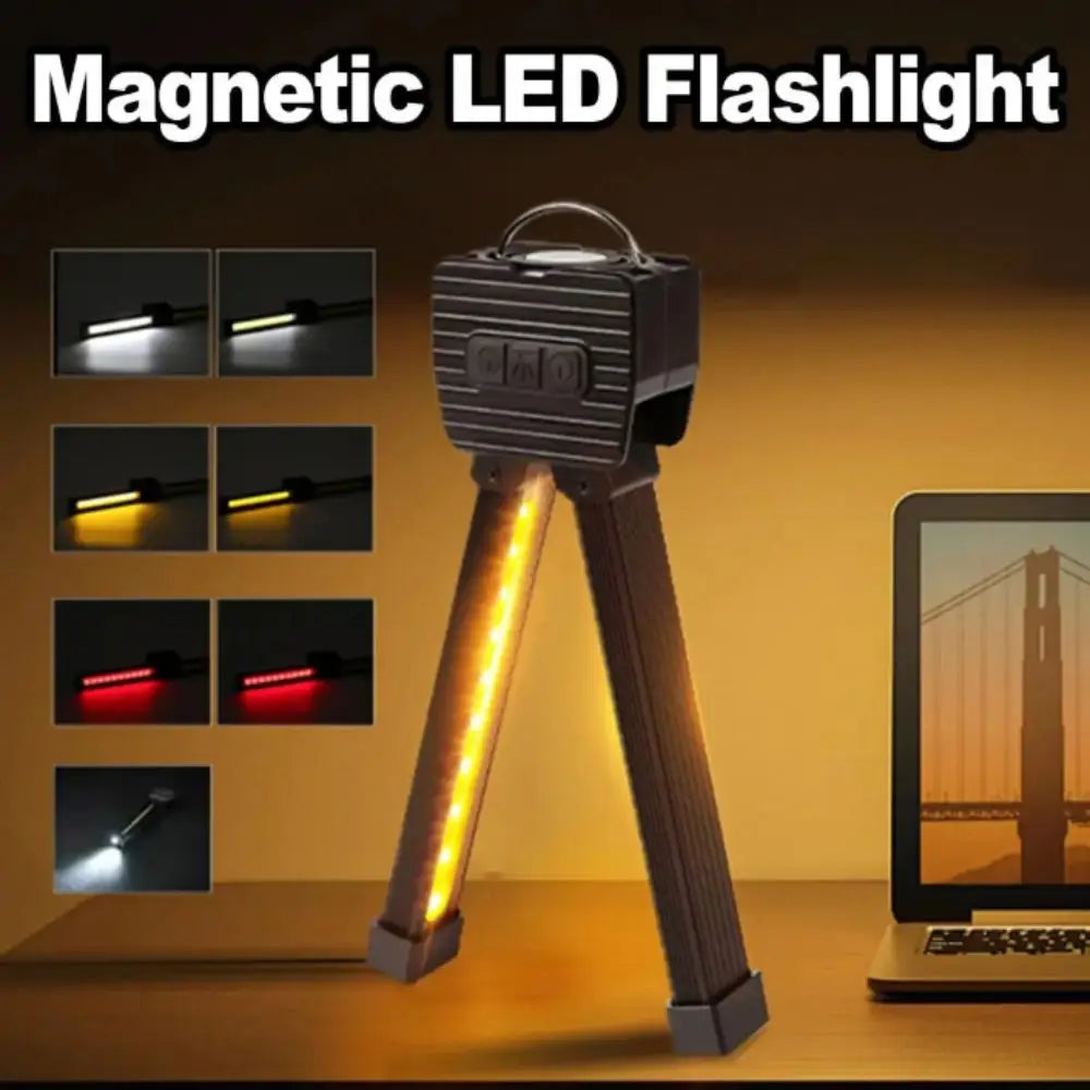 Rechargeable Foldable LED Work Light – Magnetic & Dimmable