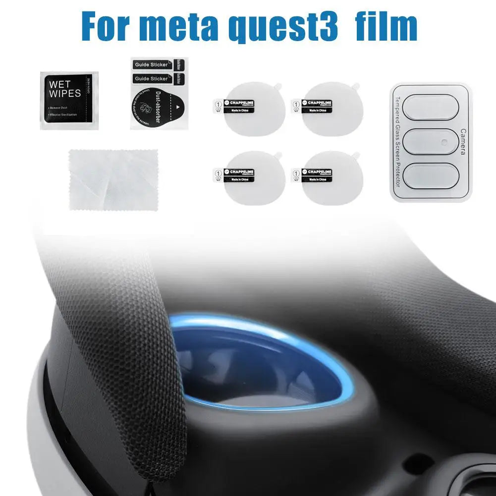 Tempered Glass Lens Protector for Meta Quest 3 – 2-in-1 Set