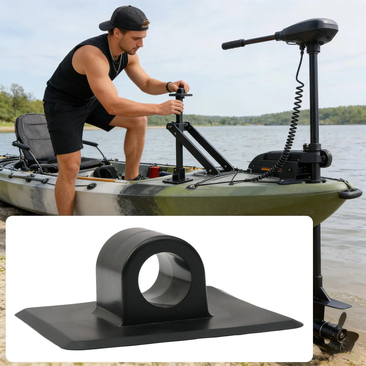 Heavy Duty Kayak Trolling Motor Mount – Canoe & Boat Bracket