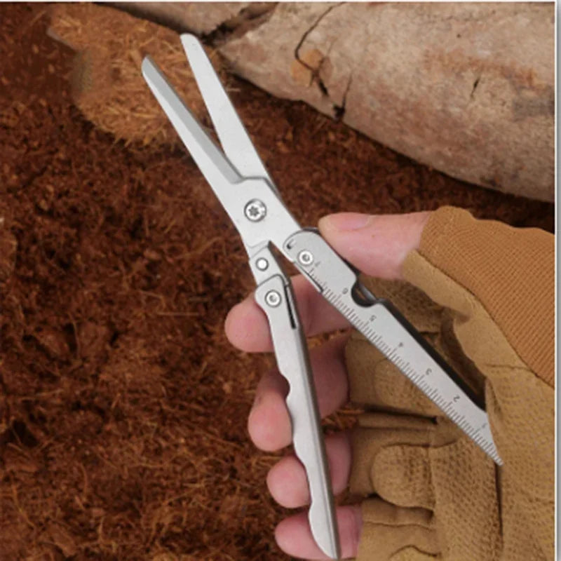 Stainless Steel Folding Mini Scissors | Portable Camping Tool