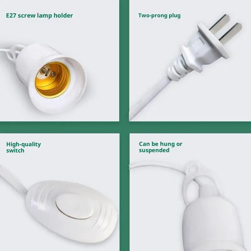5 8M Lamp Bases Universal Switch Led Bulb Socket Adapter Suspension