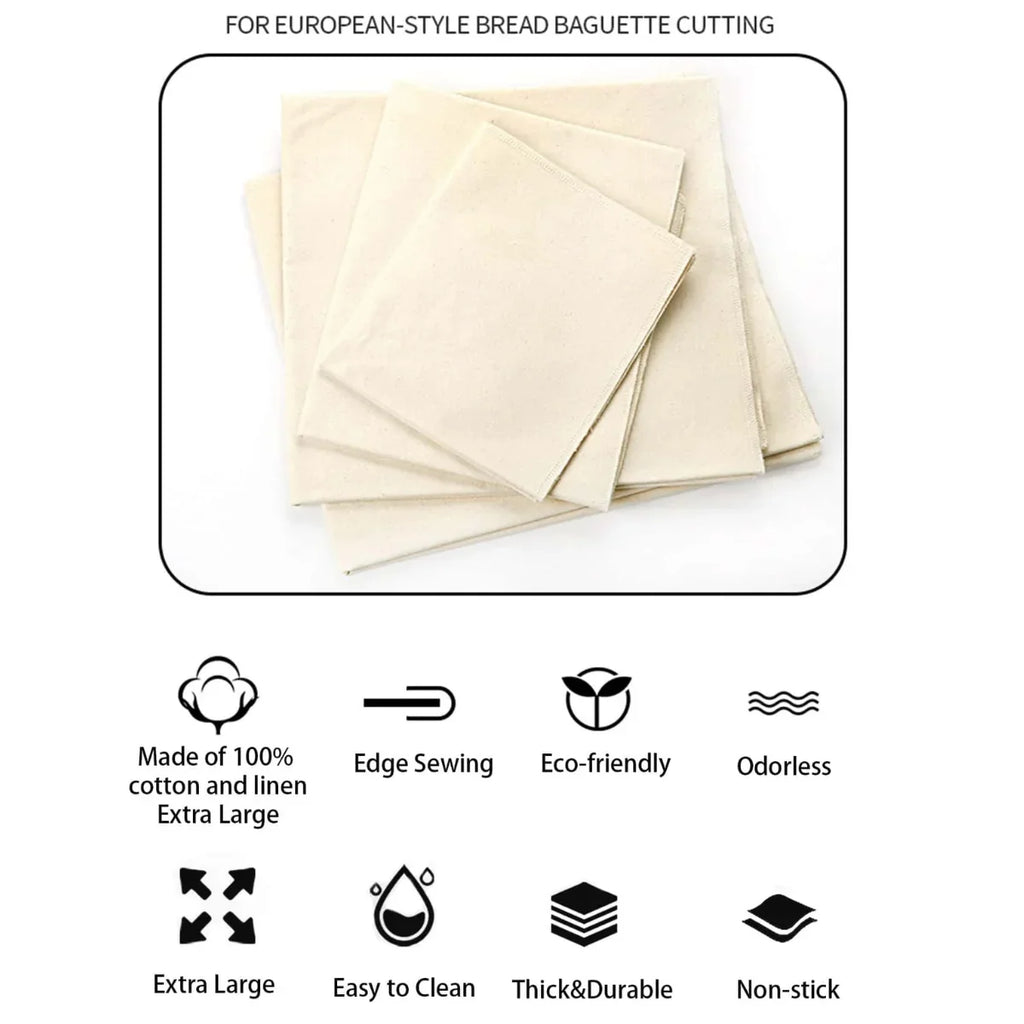 Natural Cotton Dough Proofing Cloth – Reusable Baker's Couche