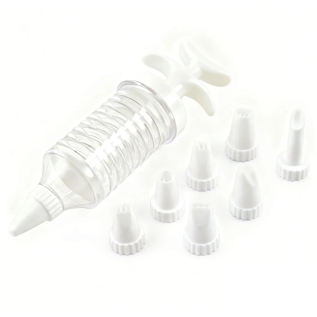 8-Piece Cake Piping Tips Set | Food Grade Plastic Nozzles
