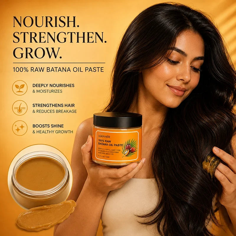 LGRAMER 120g Natural Batana Solid Hair Mask – All Hair Types