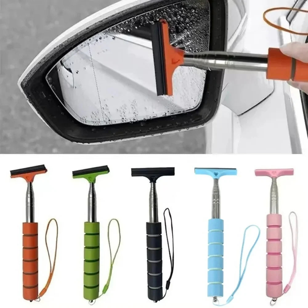 Telescopic Car Rearview Mirror Wiper & Cleaning Brush