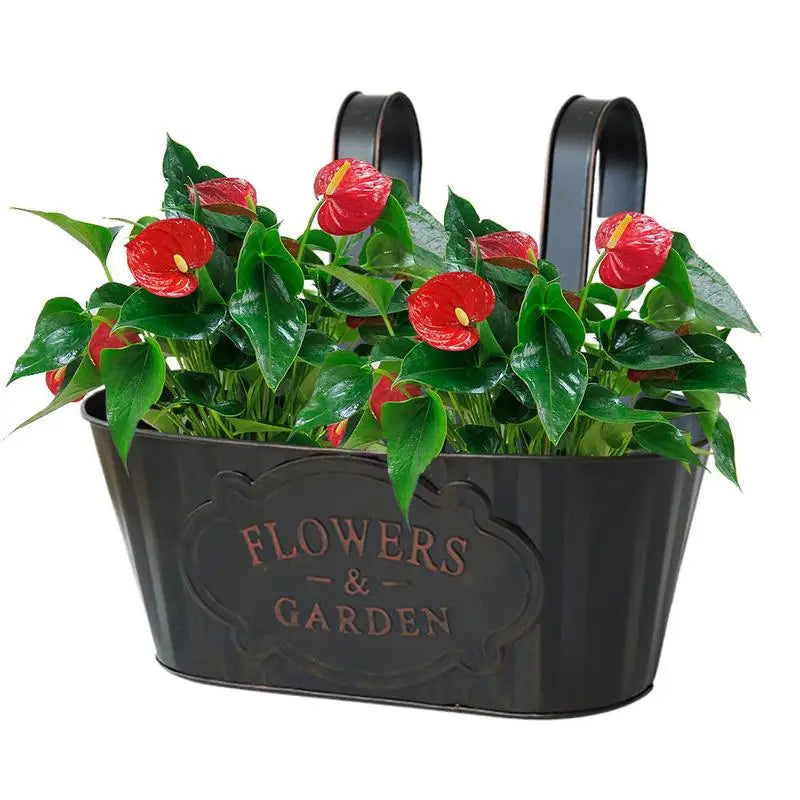 Metal Hangable Deck Planter Railing Countryside Window Flower Boxes