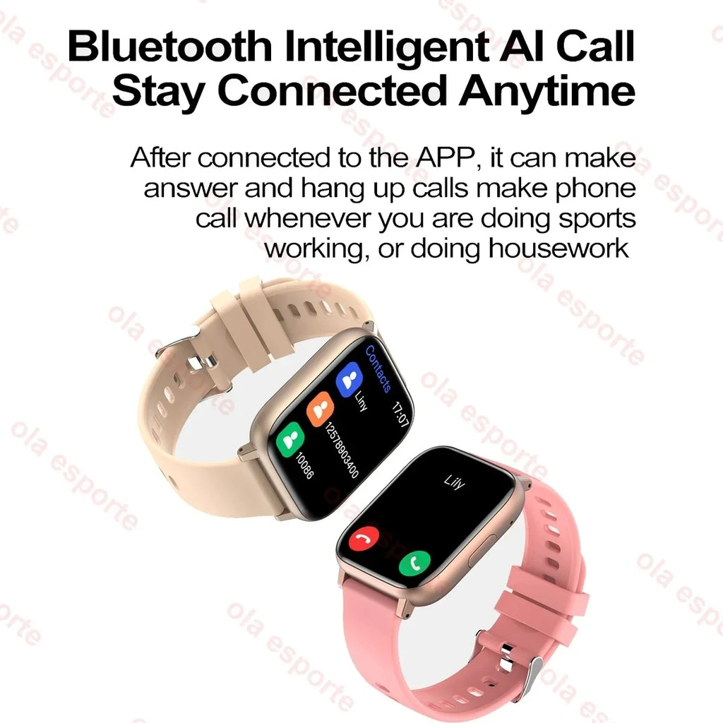 1.77" Full Touch Smartwatch | Heart Rate, SpO2 & Fitness Tracker