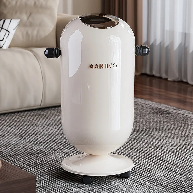 Touch-Free Stainless Steel Trash Can | Large Floating Lid Bin