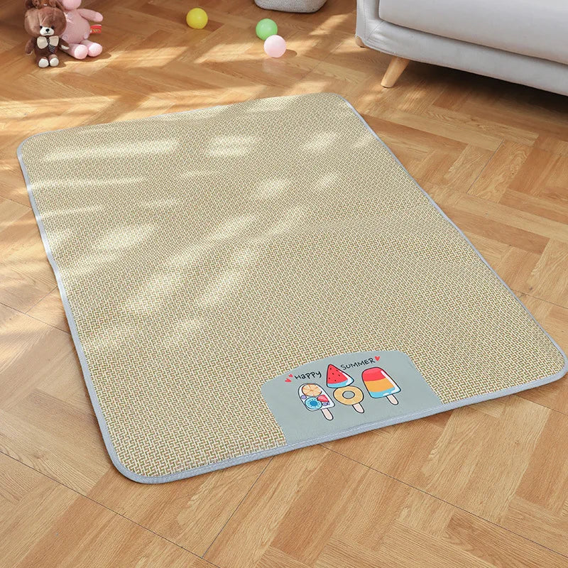 Dog Bed Summer Cool Mat Ice Pad Pet Supplies Cat Large Rattan