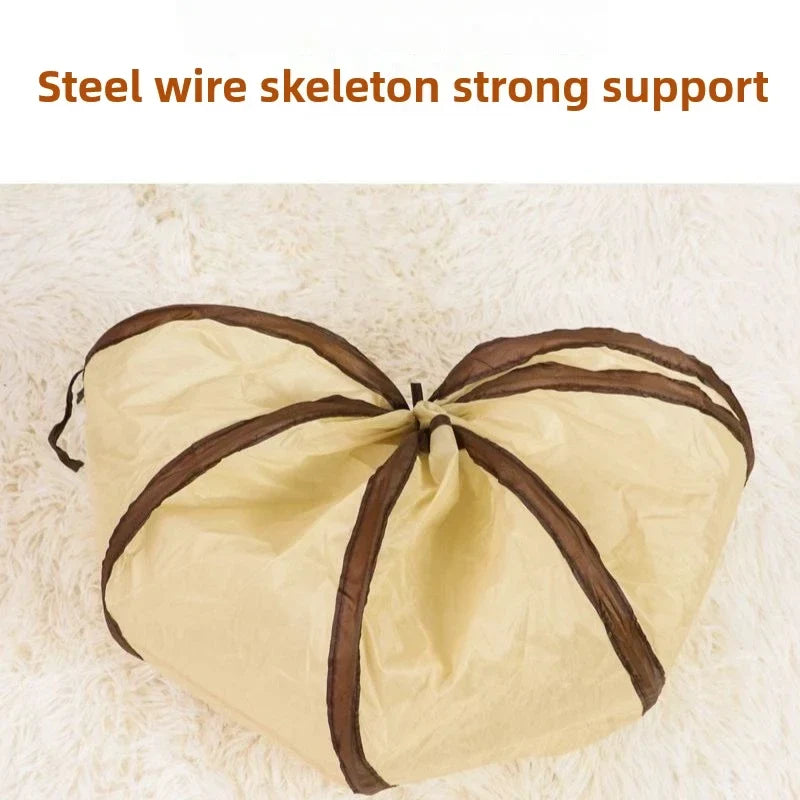 Foldable Cat Play Tunnel | Striped Interactive Kitten Toy