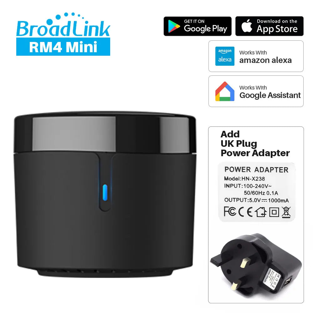 Broadlink Rm4 Mini Smart Remote Control Infrared Universal IR Audio