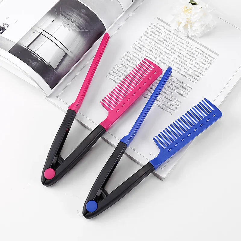 V-Shaped Loop Hair Straightening Brush for Wigs & Salons