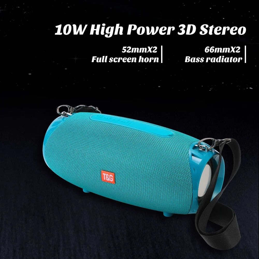 T&G TG534 Portable Bluetooth 5.3 Speaker 10W Bass FM Radio